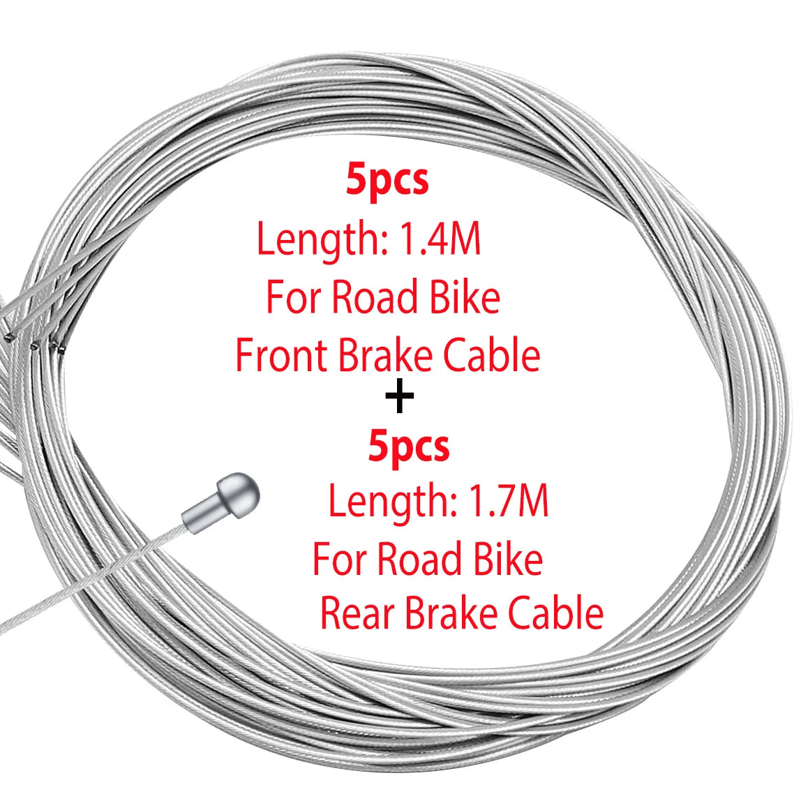 10pcs/set MTB Road Bicycle Brake Line Bike Gear Shifter Gear Brake Inner Cable Set Core Inner Wire 2000mm 1700mm 1400mm 900mm