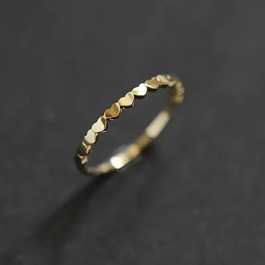 Simple Stylish Hearts Rings for Women Metal Silver Color/Gold Color Minimalist Love Rings Statement Jewelry Drop Shipping