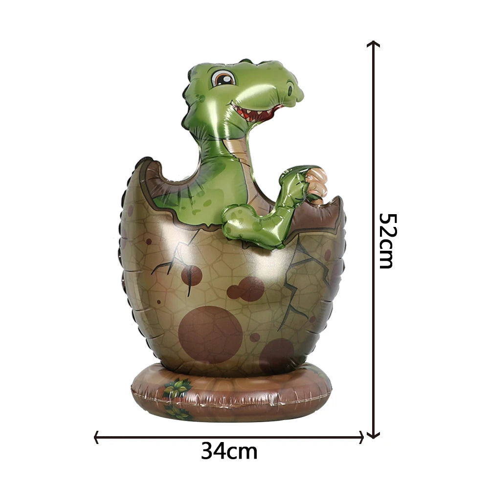1pcs Large 4D Dinosaur Foil Balloons Jungle Animal Baby Boys Birthday Party Decors Jurassic Standind Dragon Kids Toys Air Globos