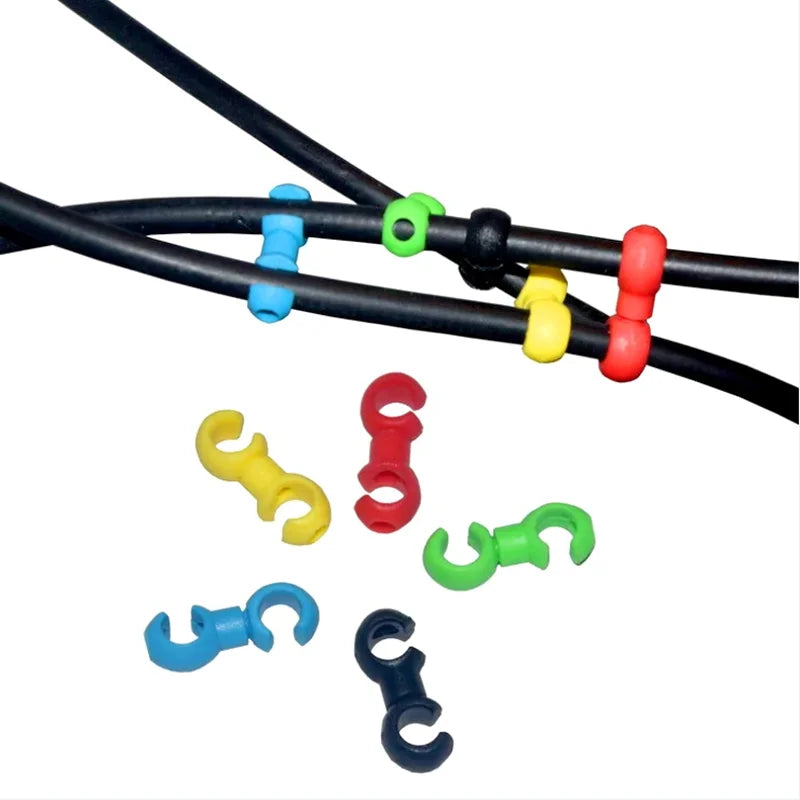 10PCS Mountain bike bicycle accessories handcuff type hub buckle storage device shift line pipe brake hose S buckle