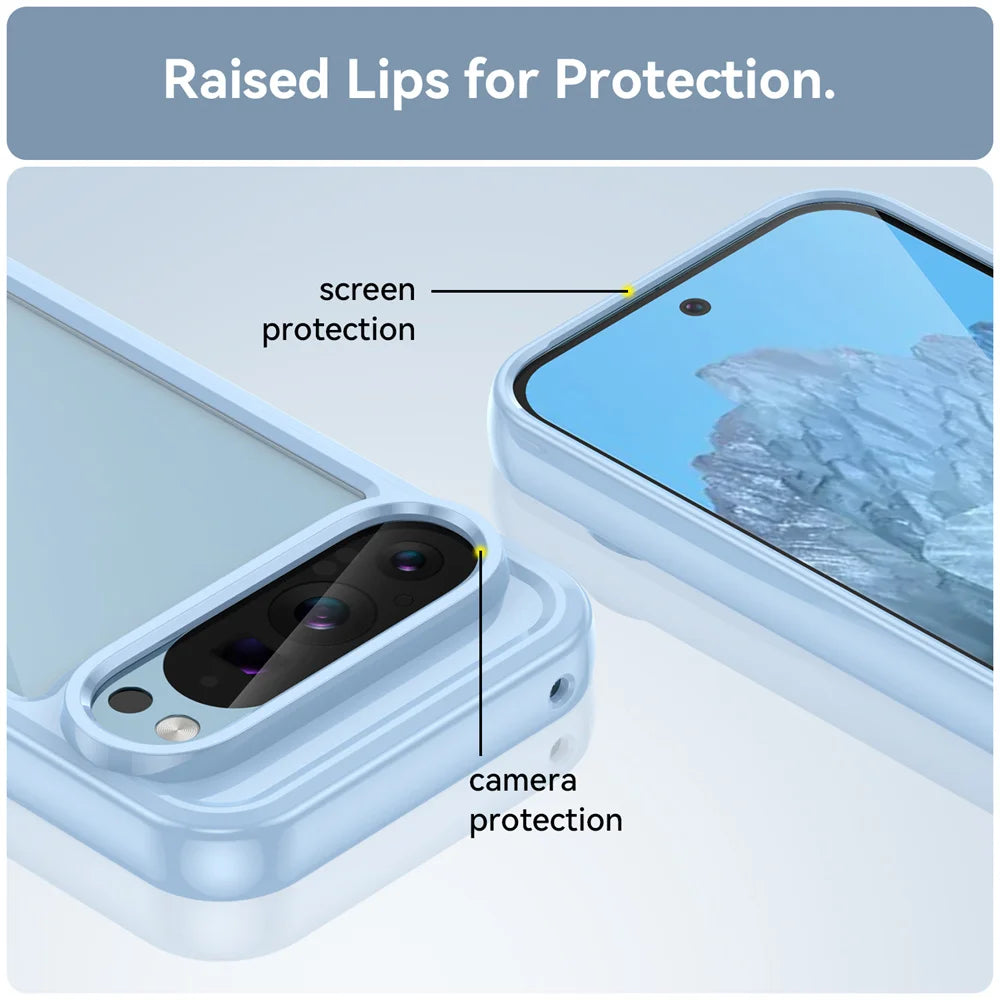 Fashion Transparent Acrylic Case For Google Pixel 9 8 7 Pro 8 7 A Colorful Hard Clear Shockproof Thin Cover For Pixel 9 Pro XL