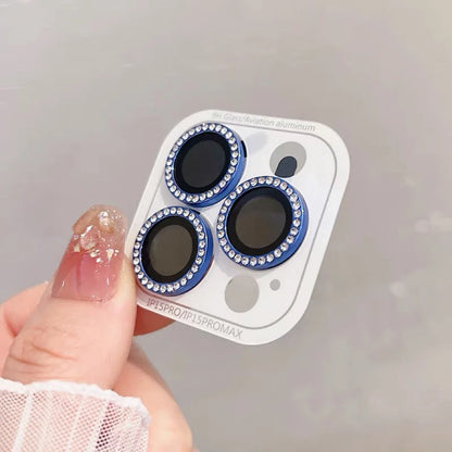 2-3Pcs Diamond Camera Lens Protector For IPhone 12 13 14 15 16 Pro Max Back Mini Cover Lens Ring Glass For IPhone 14 15 Plus Fil