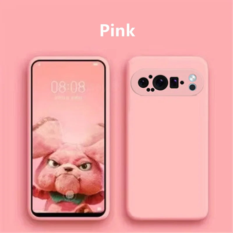 For Google Pixel 9 Pro Case Google Pixel 9 8 7 Pro 8A 7A 6A Cover Fundas Coque Soft Original Liquid Silicone Case Pixel 9 Pro XL