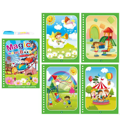 Montessori Toys Reusable Coloring Book Magic Water Drawing Book Painting Drawing Toys Sensory Early Education Toys for Children