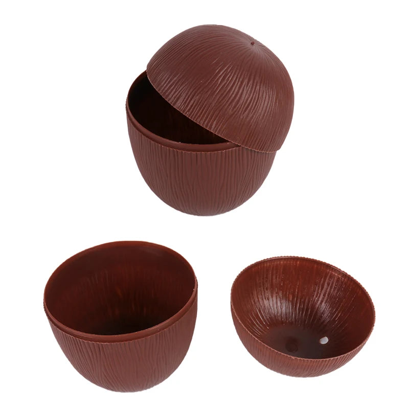 6/10pcs Hawaiian Summer Pineapple Coconut Drinking Cups Strawberry Shaped Juice Drink Cups for Birthday Wedding Beach Pool Party