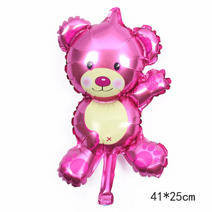 Cartoon Animal Rabbit Deer Foil Balloon Kids Gifts Birthday Party Jungle Animal Theme Decoration Squirrel Fox Bear Helium Globos