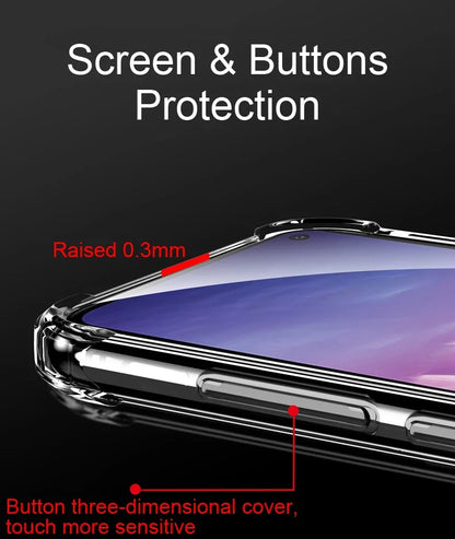 Luxury Silicone Case For Samsung Galaxy S25 S24 S20 FE S10 S9 S8 Plus S10E Note 8 9 10 Lite Transparent Soft Shockproof Case