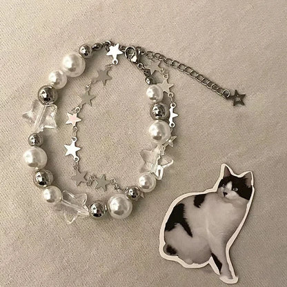 Cute Cat Bracelet For Women Funny Black Cat Bead Adjustable Braided Rope Charm Bracelets For Couple Friends Harajuku Jewelry