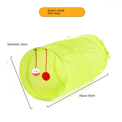 650g Rainbow Cat Toy Tunnel Playground Cats Scratching Running Interactive Teaser Toy Kittens Adult Cats
