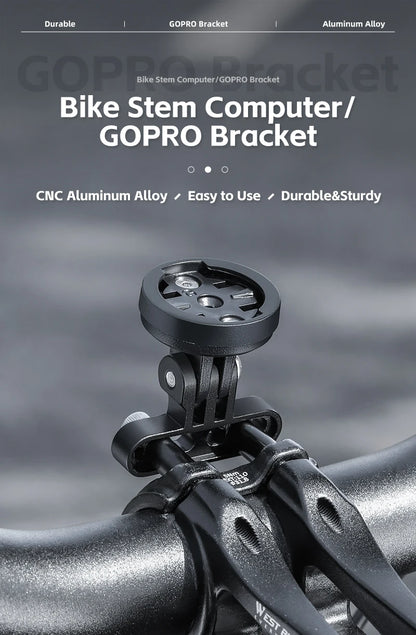 WEST BIKING Bike Bracket Front Light Lamp Holder Aluminum Alloy Extension Holder for Bicycle Computer Wahoo Bryton Garmin Bracke
