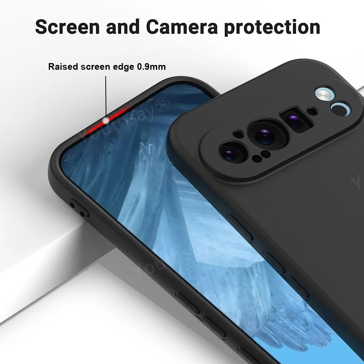 For Google Pixel 9 Pro Case Google Pixel 9 8 7 Pro 8A 7A 6A Cover Fundas Coque Soft Original Liquid Silicone Case Pixel 9 Pro XL
