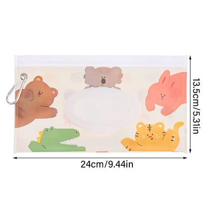 EVA Baby Wet Wipe Pouch Portable Buckle Wipes Holder Case Flip Cover Snap-Strap Reusable Refillable Wet Wipe Bag Outdoor
