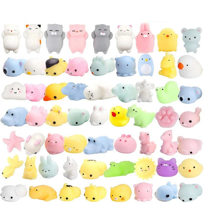 5-50 PCS Kawaii Squishies Mochi Anima Squishy Toys For Kids Antistress Ball Squeeze Party Favors Stress Relief Toys For Birthday