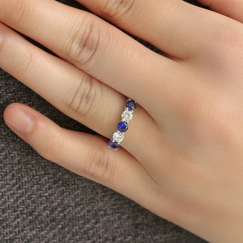 Fashion Contracted Women Wedding Rings with White/Green/Rose Red/Blue CZ Exquisite Female Finger-rings New Trendy Jewelry