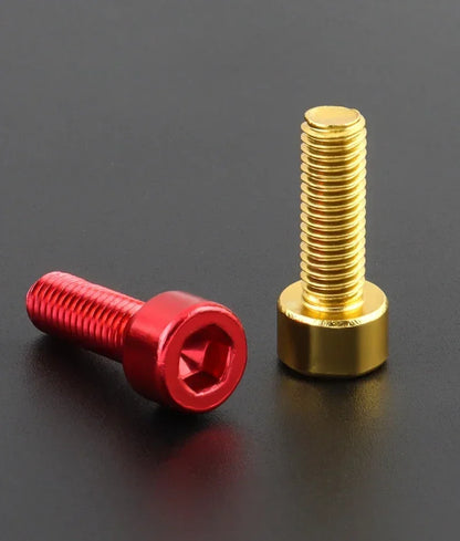2pcs Bicycle Bottle Cage Screw M5 Aluminum Alloy Cycling Water Bottle Holder Bolts Hex Socket Fixing Screw MTB Bike Accessories