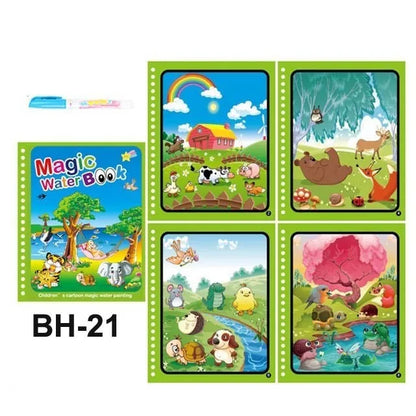 Montessori Toys Reusable Coloring Book Magic Water Drawing Book Painting Drawing Toys Sensory Early Education Toys for Children
