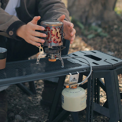 Hang Gas Canister Hook Camping Tables Hook Stainless Steel Stove Tank Hanger Hook Outdoor Camping Table Gas Stove Tank Organizer