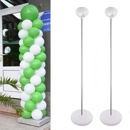 1/2set Adjustable Balloon Column Stand Metal Balloon Stand Holder with Plastic Base for Wedding Decor Birthday Baby Shower Party