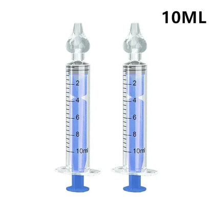 2Pcs Needle Tube Baby Nasal Aspirator Syringe Baby Nose Cleaner Infant Rhinitis Nasal Washer Children Nose Washing Tool for Kids