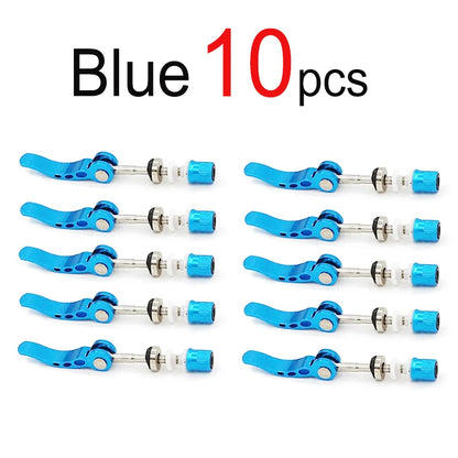 1/2/6pcs M6 x65mm Bicycle Quick Release Aluminum Seatpost Clamp Bike Seat Post Tube Clamp  Lock Nut Saddle for Road MTB Bike
