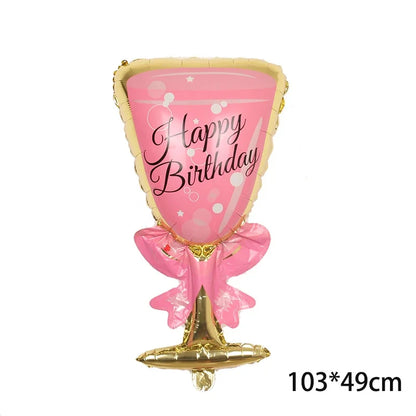 Wine Bottle Wine Goblet Aluminium Foil Balloons Beer Whisky Champagne Bar Banquet Family Gathering Birthday Party Decoration
