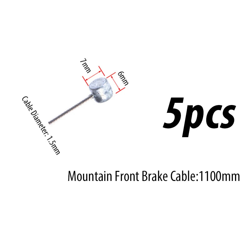 5pcs RISK RC127 Stainless Steel MTB Mountain Road Bicycle Bike Derailleur Shift Brake Inner Cable Line Wire 2100mm 1550mm 1700mm