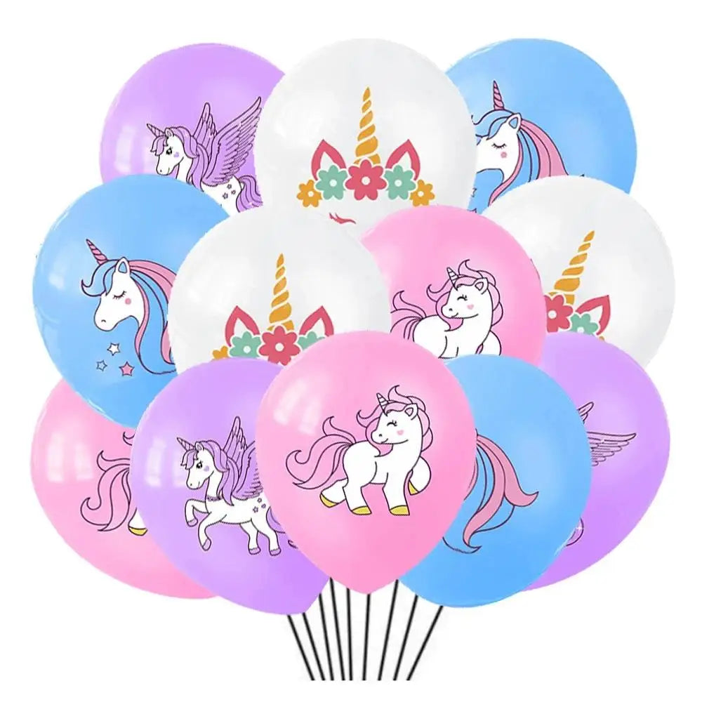 PTRATHY Unicorn Balloons Party Supplies Latex Balloon Kids Cartoon Animal Horse Float Globe Baby Shower Birthday Party Decors