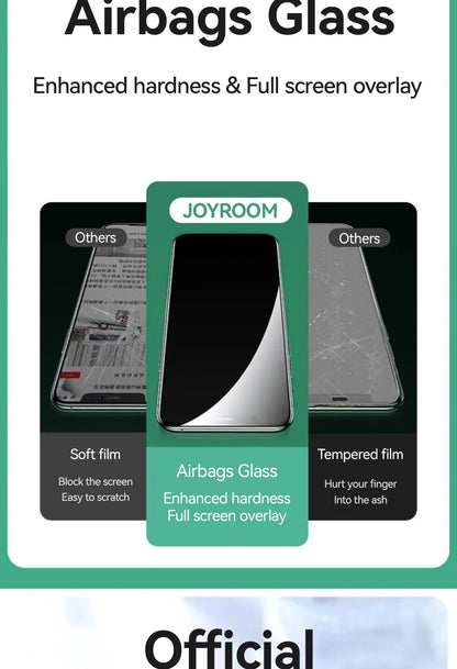 Joyroom 3/2/1PCS HD Glass For iPhone 16 15 Pro Max Screen Protector Full Screen Tempered Glass Protection For iPhone 16 15 Pro