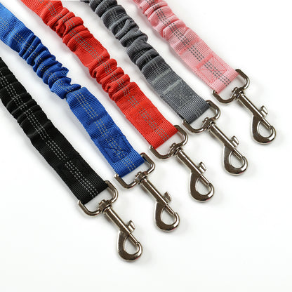 Durable Nylon Dog Seat Belt For Small Large Dogs Adjustable Reflective Elastic Lead Puppy Travel Car Safety Rope French Bulldog