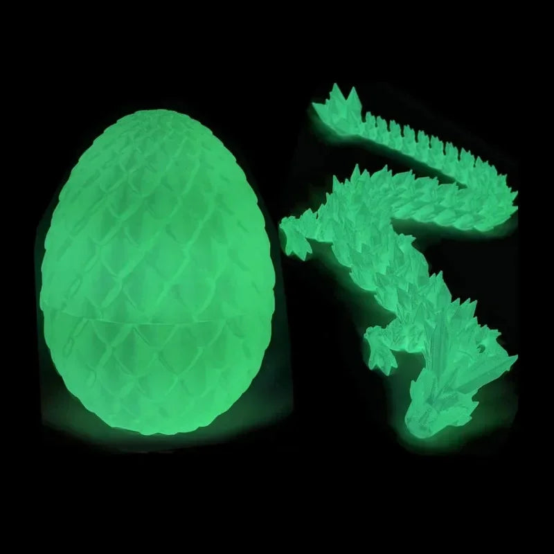 1/2PCS 3D Printed Dragon Egg with Dragon Full Articulated Dragon Modle Movable Rotatable Articulated Desktop Ornament Kid Toy