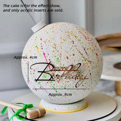 1/3/5pcs Acrylic Birthday Queen Gold Cake Topper Happy Birthday Party Sides Cake Decorations Accessories