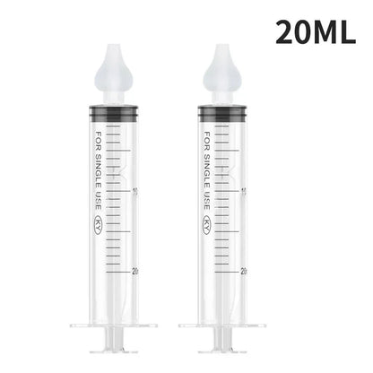 2Pcs Needle Tube Baby Nasal Aspirator Syringe Baby Nose Cleaner Infant Rhinitis Nasal Washer Children Nose Washing Tool for Kids