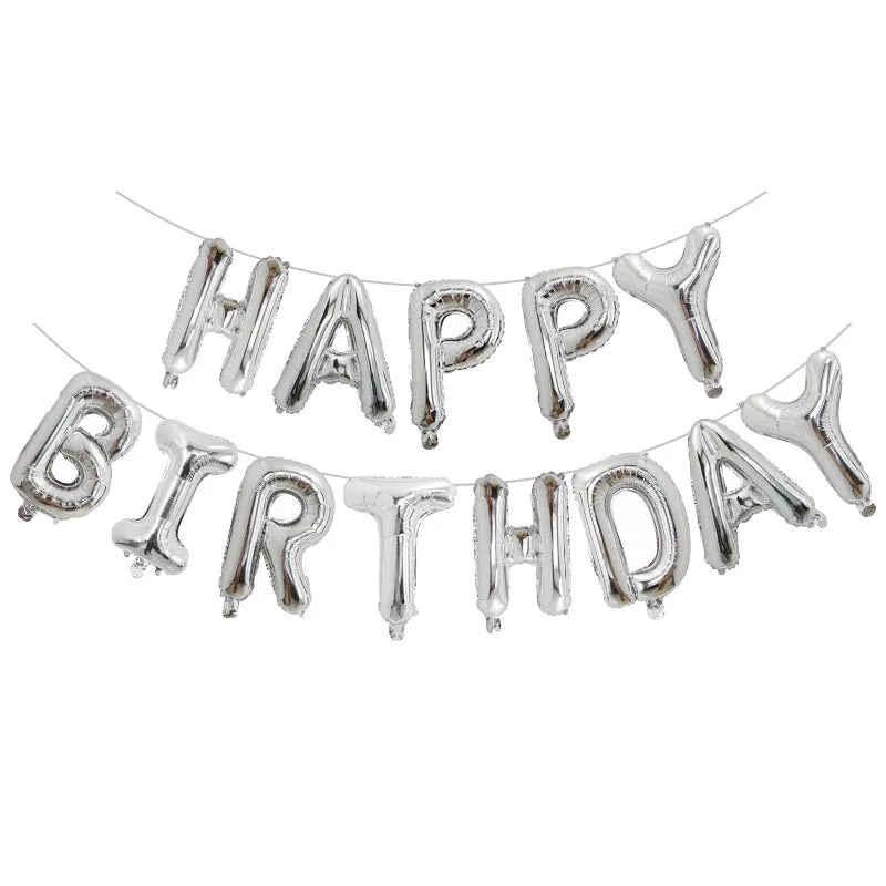 13pcs Happy Birthday Decoration Balloons Pink Blue Letter Foil Ballons Set Birthday Party Decor Air Globos Balony Anniversaire
