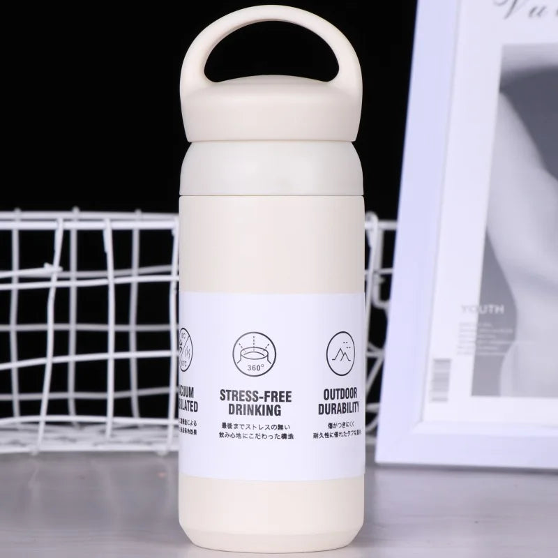 New 350ml 480ml Steel Water Thermos Cup Cute Tumbler Portable Insulated Vacuum Flask