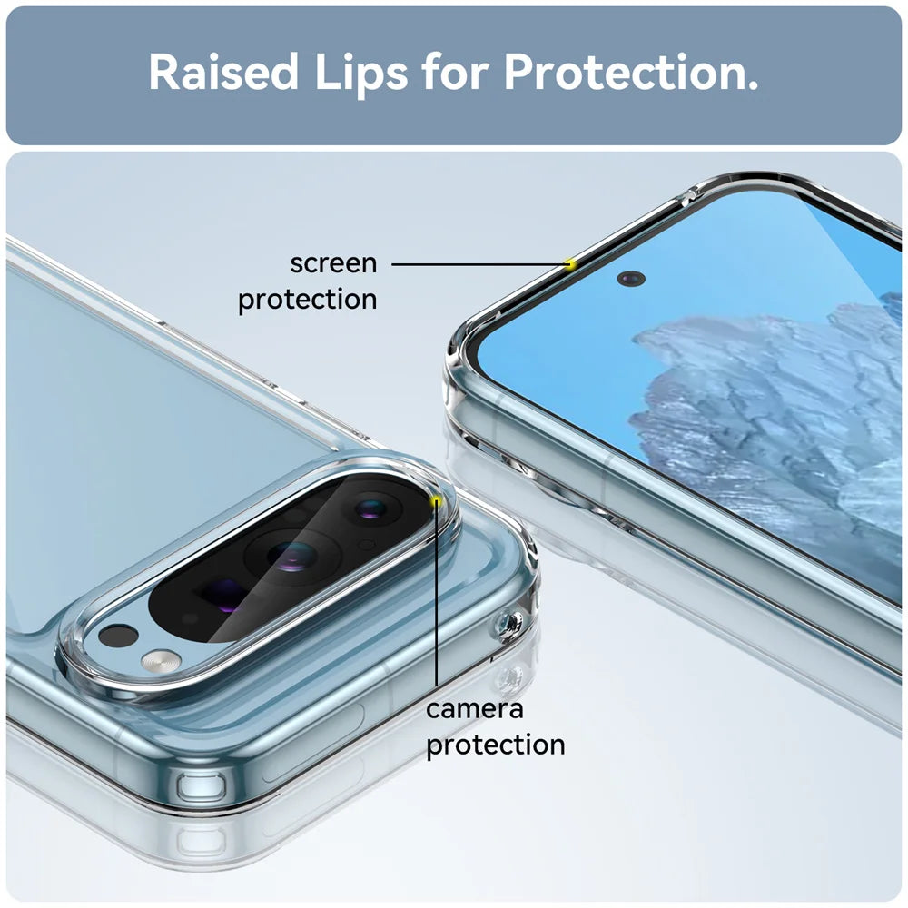 Fashion Transparent Acrylic Case For Google Pixel 9 8 7 Pro 8 7 A Colorful Hard Clear Shockproof Thin Cover For Pixel 9 Pro XL