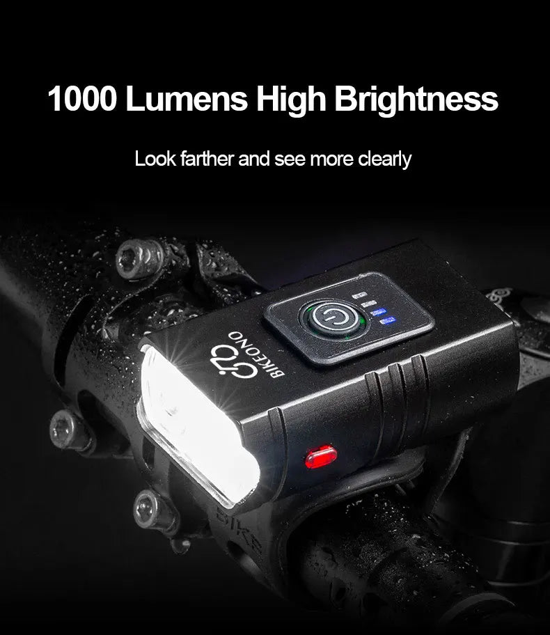 Bike Light USB Rechargeable MTB Front Lamp Headlight Flashlight Bicycle Lighting Flashlight LED Bike Accessories Taillights