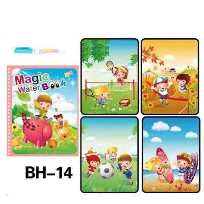 Montessori Toys Reusable Coloring Book Magic Water Drawing Book Painting Drawing Toys Sensory Early Education Toys for Children