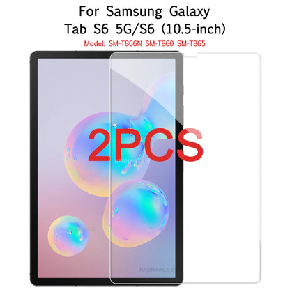 2PCS HD Scratch Proof Tempered Glass Screen Protector For Samsung Galaxy Tab A8 A7 lite A9 Plus S9 FE S8 S7 S5e S6 lite 2024