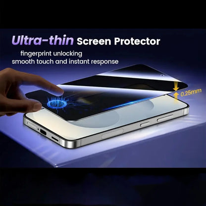 NNBILI Privacy Tempered Glass for Samsung Galaxy S26 Ultra S26+ Plus S25 S24 Fingerprint Unlocking Anti-spy Screen Protector S26 Glass