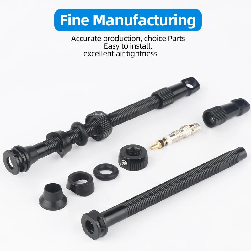 Bicycle Tubeless Tire Valve Carbon Rim Presta Valves 40 50 65 80mm F/V Nipple Detachable Brass Core W/Cap For MTB Bike Air Valve