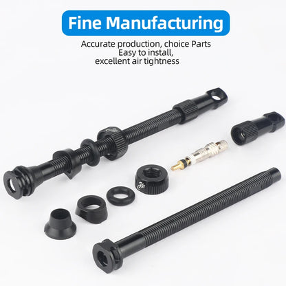 Bicycle Tubeless Tire Valve Carbon Rim Presta Valves 40 50 65 80mm F/V Nipple Detachable Brass Core W/Cap For MTB Bike Air Valve