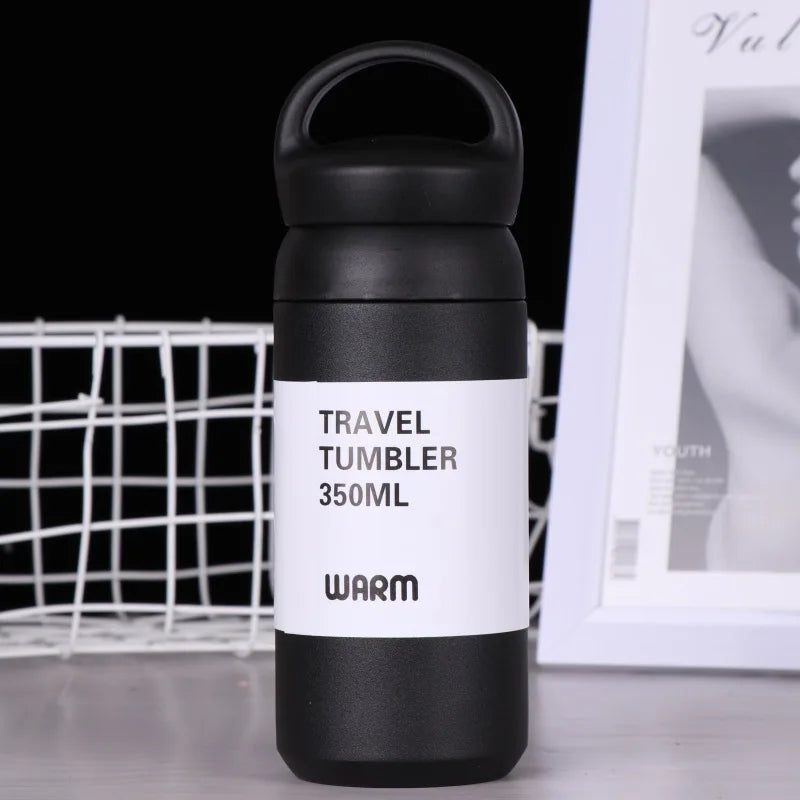 New 350ml 480ml Steel Water Thermos Cup Cute Tumbler Portable Insulated Vacuum Flask