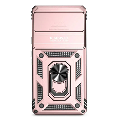 Shockproof Hybrid Dual Layer Magnetic Metal Ring stand Case For Google Pixel 9 8 7 Pro 6 6A 7A Slide Camera Lens Protetion Cover