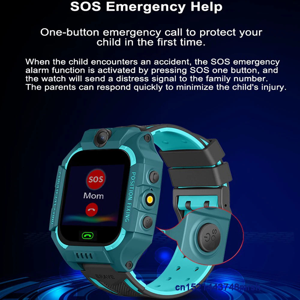 2G Smart Watch Kids LBS SOS Phone Watch IP67 Waterproof Remote Photo Voice Chat Smartwatch Compatible For Ios Android Child Gift