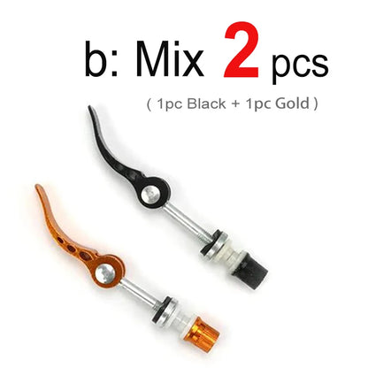 1/2/6pcs M6 x65mm Bicycle Quick Release Aluminum Seatpost Clamp Bike Seat Post Tube Clamp  Lock Nut Saddle for Road MTB Bike
