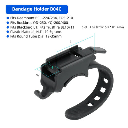 Bicycle Headlight Stand Mount W/ Gopro Interface MTB LED Lamp Bracket for Rockbros QD-250 YQ200/400 Blackbird L1