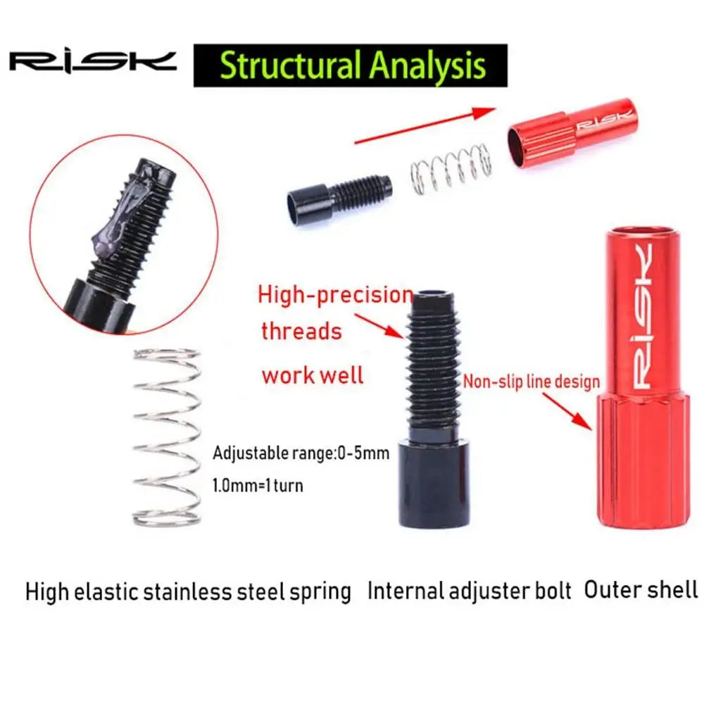 RISK MTB Bikes Brake Cable Gear Micro Adjustable Screws Shift Connector Line Parts Road Bicycle Shifter Regulator Accessories