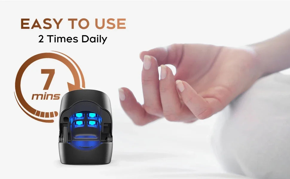 Nail Fungus Treatment LED Laser Device for Cleaning Onychomycosis USB Charge 905nm Infrared Light 470nm Blue Light Nail Salon