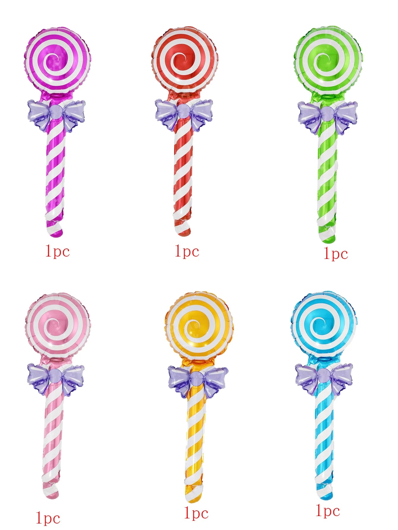 6pcs Hands Lollipop Foil Balloons Wedding Birthday Party Decorations Children's Day Balloon