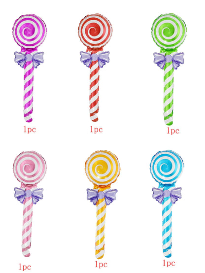 6pcs Hands Lollipop Foil Balloons Wedding Birthday Party Decorations Children's Day Balloon